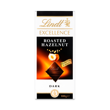 LINDT 100G DARK EXCELLENCE ROASTED HAZELNUT