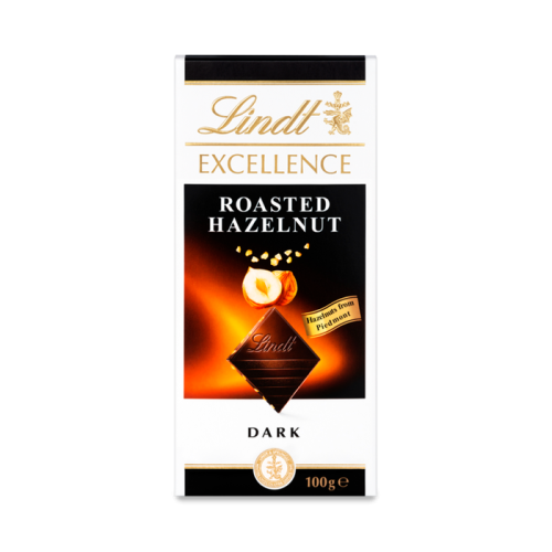 LINDT 100G DARK EXCELLENCE ROASTED HAZELNUT
