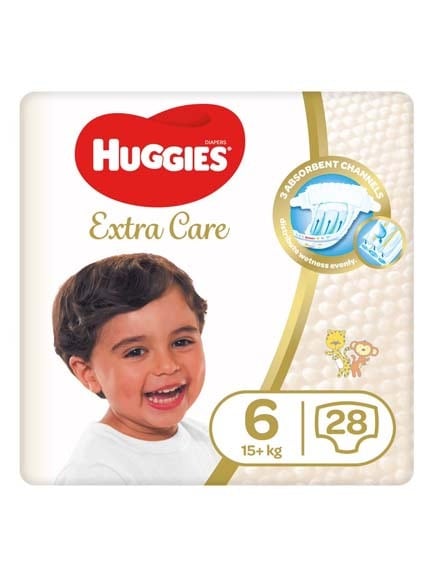 HUGGIES EXTRA CARE SIZE 6 28 15KG DIAPERS