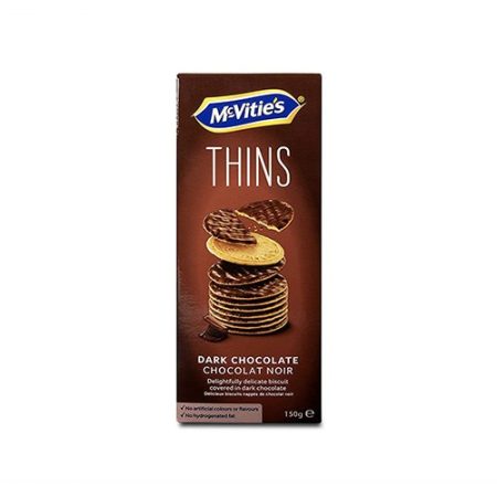 MCVITIES DIGESTIVE THINS DARK CHOCOLATE 150G