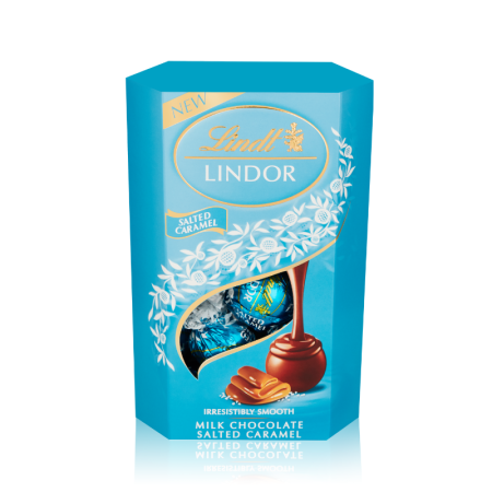 LINDT CORNET 200G LINDOR SALTED CARAMEL