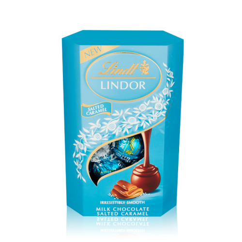LINDT CORNET 200G LINDOR SALTED CARAMEL