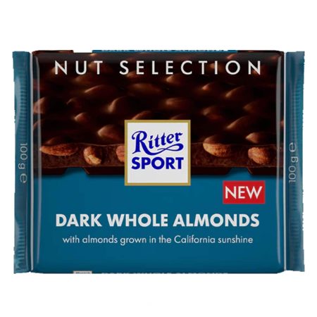 RITTER SPORT DARK WHOLE ALMOND +74% COCO