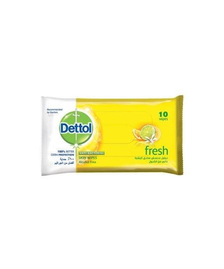 DETTOL WIPES 10PIECES FRESH