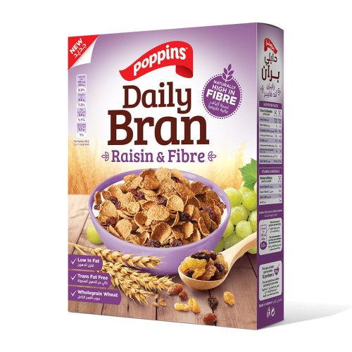 POPPINS DAILY BRAN RAISIN & FIBRE 375G
