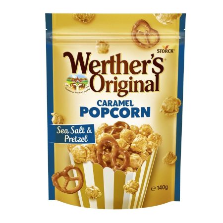 WERTHERS ORIGINAL CARAMEL POPCORN SEA SALT&PRETZEL 140G