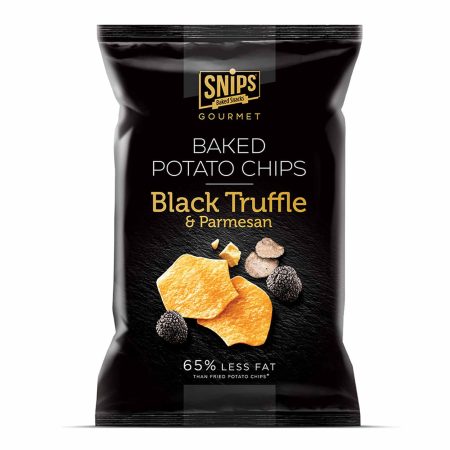 SNIPS GOURMET BACKED POTATO CHIPS BLACK TRUFFLE AND PARMESAN