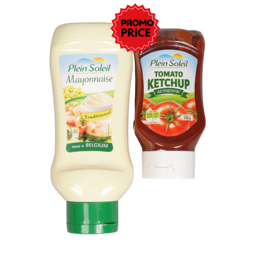 PLEIN SOLEIL MAYONNAISE 450ML + KETCHUP SQUEEZE 340G