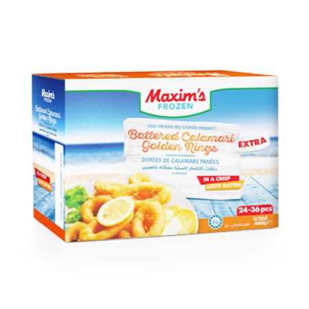 MAXIM'S FROZEN BATTERED CALAMARI GOLDEN RINGS