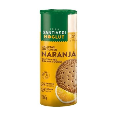 SANTIVERI GLUTEN FREE DIGESTIVE COOKIES ORANGE 195G