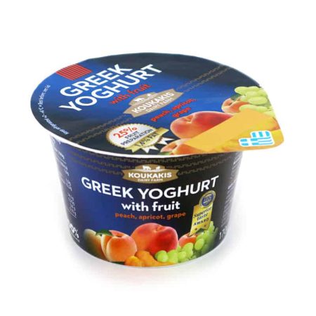 KOUKAKIS GREEK YOGHURT PEACH, APRICOT & GRAPE