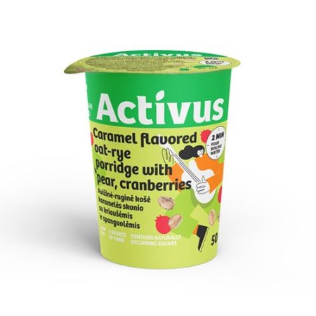 ACTIVUS GRANOLA FLAVORED OAT WITH PEAR, CRANBERRY CUP 50G