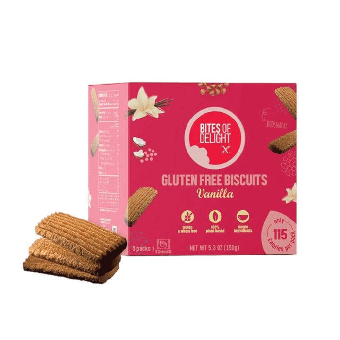 VEGAN VANILLA BISCUIT GLUTEN FREE 150G