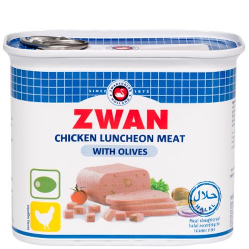 ZWAN LUNNCHEON MEAT CHIKEN WITH OLIVES 340G