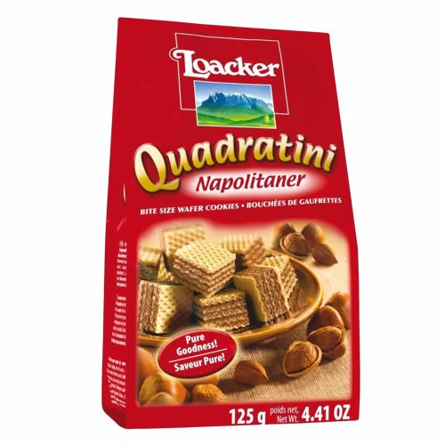 LOACKER QUADRATINI 125G HAZELNUT