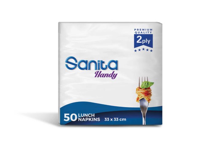 SANITA LAUNCH NAPKINS X50 2 PLY