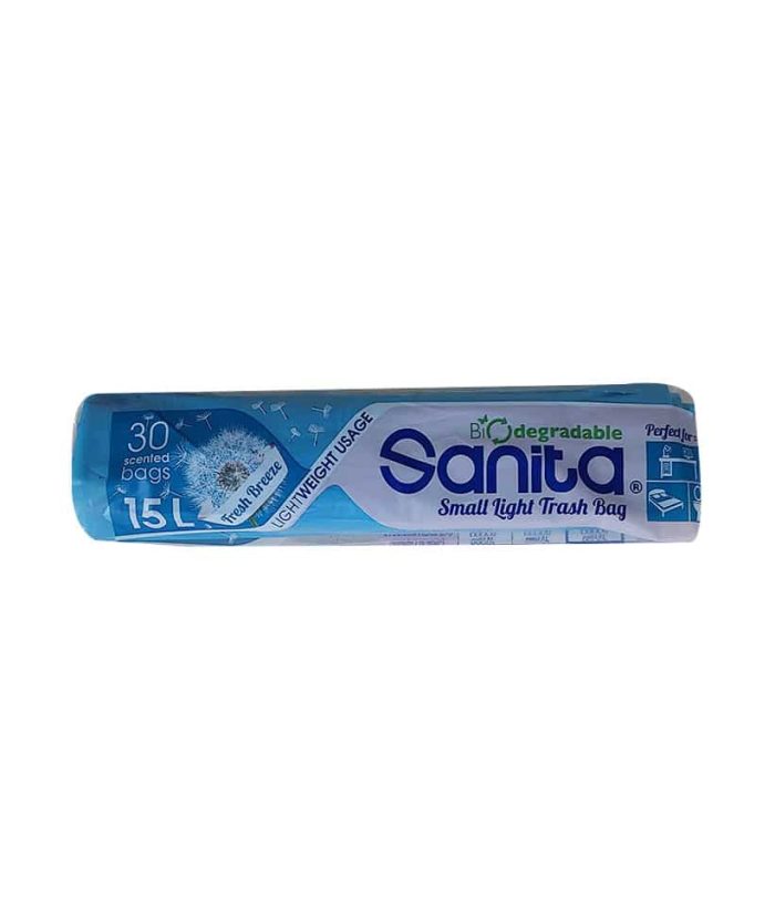 SANITA SMALL LIGHT BLUE TRASH BAGS
