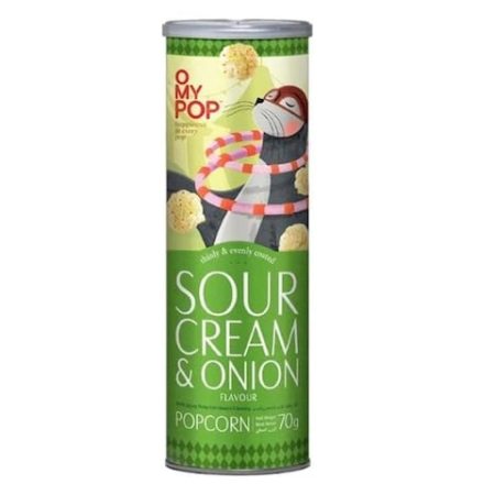 O MY POP 70G SOUR & CREAM ONION