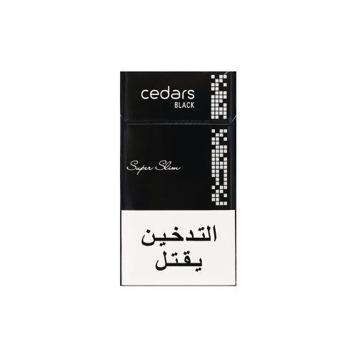 CEDARS BLACK SUPER SLIM
