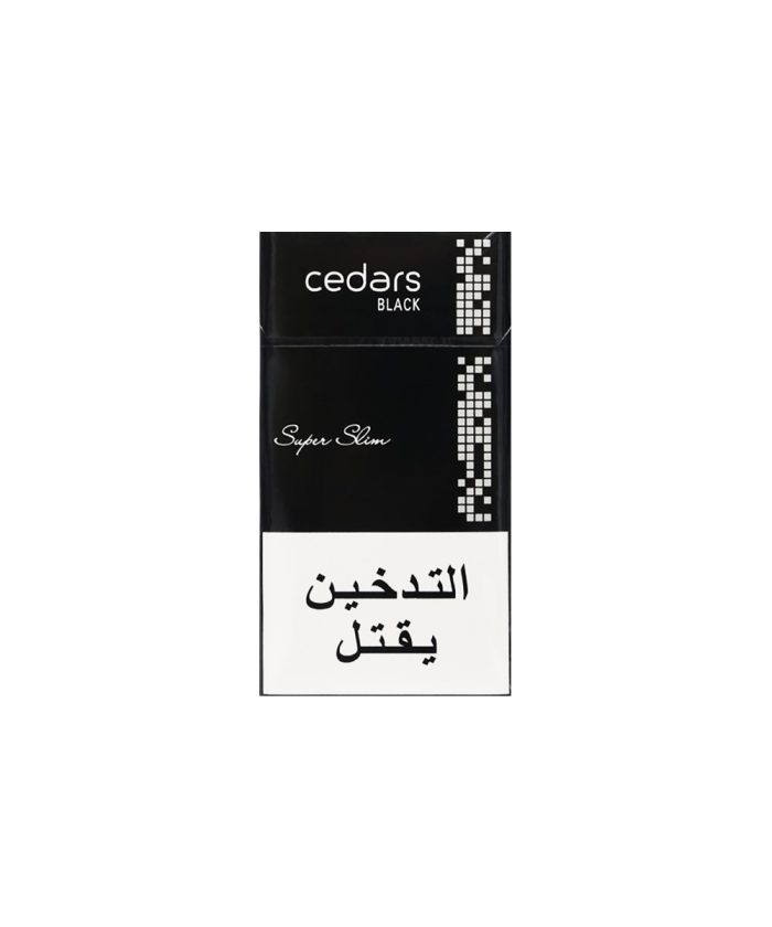 CEDARS BLACK SUPER SLIM