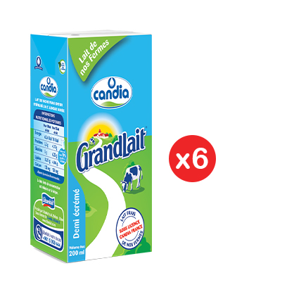 CANDIA ULTRA HEAT TREATMENT DEMI ECREME 250ML X6